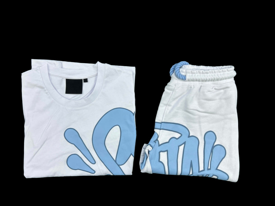 Syna World Short & Tshirt Set Lightblue/White