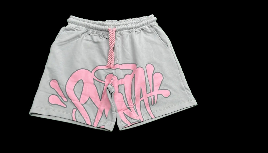 Syna World Short & Tshirt Set Pink/Grey